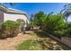 Backyard showcasing lush landscaping, mature trees and plants, offering a serene and private outdoor space at 621 W Desert Ave, Gilbert, AZ 85233
