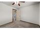 Neutral bedroom featuring neutral colors and hardwood trim at 6602 E Heather Dr, Mesa, AZ 85215