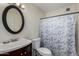 Bathroom featuring vanity, lighting, toilet, and shower at 15407 N 2Nd St, Phoenix, AZ 85022