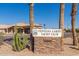The Ventana Lakes Yacht Club community sign, located at 20015, framed by palm trees and desert landscaping at 19942 N 108Th Ave, Peoria, AZ 85373