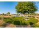 Picturesque lake view showcasing beautifully landscaped picnic area within the community at 19942 N 108Th Ave, Peoria, AZ 85373
