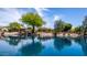 Beautiful waterfront homes with lush landscaping and picturesque views of the serene lake at 19942 N 108Th Ave, Peoria, AZ 85373