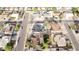 Stunning aerial view showcasing a well-placed home with a backyard pool and meticulously kept greenery at 2905 W Campo Bello Dr, Phoenix, AZ 85053