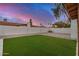 Serene backyard showcasing artificial turf, providing a low-maintenance and vibrant outdoor space for relaxation at 2905 W Campo Bello Dr, Phoenix, AZ 85053