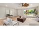 Bright living room with wood-look floors, modern decor, and plenty of natural light at 2905 W Campo Bello Dr, Phoenix, AZ 85053