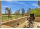 Relaxing outdoor patio with seating overlooking lush green golf course and blue sky at 3131 E Legacy Dr # 1057, Phoenix, AZ 85042