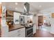 Contemporary kitchen with sleek countertops and an open layout to the living room at 3243 E Sheridan St, Phoenix, AZ 85008