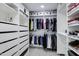 Organized walk-in closet with ample storage solutions, shelves, and drawers at 7137 E Rancho Vista Dr # 6011, Scottsdale, AZ 85251