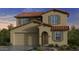 Charming two-story home with a tile roof, neutral stucco exterior and attached two car garage at 7837 E Raleigh Ave, Mesa, AZ 85212