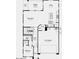 Layout showing first-floor plan with open-concept kitchen, great room, dining area, and a two-car garage at 7837 E Raleigh Ave, Mesa, AZ 85212