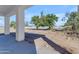 View from covered patio of lot showing mature landscaping at Xxx S Hunt Hwy, Queen Creek, AZ 85142