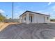 Rear exterior view of modern home with covered patio and stucco walls at Xxx S Hunt Hwy, Queen Creek, AZ 85142