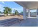 Covered patio showing backyard with privacy wall and natural landscaping at Xxx S Hunt Hwy, Queen Creek, AZ 85142