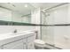 Bathroom with a bright tile and frameless glass shower at 12221 W Bell Rd # 362, Surprise, AZ 85378