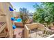 Exterior shot from above overlooking a sparkling community pool, stairs, and awnings at 12221 W Bell Rd # 362, Surprise, AZ 85378