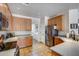Modern kitchen with stainless steel refrigerator and tile flooring at 1265 S Aaron -- # 277, Mesa, AZ 85209