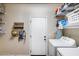 Well-organized laundry room with ample shelving for storage at 1265 S Aaron -- # 277, Mesa, AZ 85209