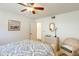 Bedroom with a ceiling fan and a comfortable bed at 1289 Leisure World --, Mesa, AZ 85206