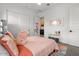 This cheerful bedroom features a decorative rug, plush pillows and three-door closets at 22991 E Via De Olivos --, Queen Creek, AZ 85142