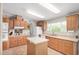Kitchen featuring tile countertops, matching cabinetry, and an island at 33852 N 52Nd St, Cave Creek, AZ 85331