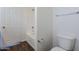 Clean bathroom with white fixtures and vinyl flooring at 3405 W La Salle St, Phoenix, AZ 85041