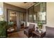 Cozy covered patio featuring comfortable seating, offering a private outdoor retreat at 4120 N 78Th St # 216, Scottsdale, AZ 85251