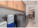 Laundry room features modern washer/dryer, ample storage, and convenient access to kitchen at 6622 E Voltaire Ave, Scottsdale, AZ 85254