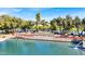 Pond featuring animal statue art, flowing water and a sign that reads, 'McCormick Ranch' at 7405 N Via Camello Del Norte -- # 137, Scottsdale, AZ 85258