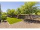 Large backyard with artificial turf area, mature trees, and secure block wall at 7732 S 23Rd St, Phoenix, AZ 85042
