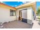 Private patio with brick flooring and sliding glass door offering seamless indoor-outdoor living experience at 8255 E Kiva Ave # 422, Mesa, AZ 85209