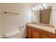 Bathroom with granite countertop vanity and shower at 100 E Fillmore St # 227, Phoenix, AZ 85004