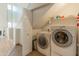 Functional laundry area featuring washer and dryer, conveniently located near the staircase at 100 E Fillmore St # 227, Phoenix, AZ 85004