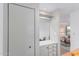 Open dining area with white marble counters offers views into the living space, creating a social atmosphere at 146 E 1St St, Mesa, AZ 85201