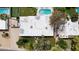 Aerial view of the home's roof, surrounding yard and mature trees at 14802 N 3Rd Ave, Phoenix, AZ 85023