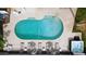 Aerial view showcasing a stunning pool area with lounge chairs and a relaxing hot tub at 14802 N 3Rd Ave, Phoenix, AZ 85023