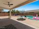 Outdoor patio and inground pool and in a peaceful backyard setting at 271 W Roadrunner Dr, Chandler, AZ 85286