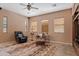 Living room features stylish seating and area rug at 3152 E San Pedro Ct, Gilbert, AZ 85234
