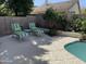 Relaxing backyard with a pool, lounge chairs, mature landscaping, and a peaceful outdoor setting at 4223 E Wildcat Dr, Cave Creek, AZ 85331