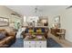 Spacious living area with leather seating, nautical decor, and an open layout leading to the kitchen and dining area at 630 W Navarro Ave, Mesa, AZ 85210