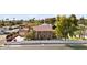Aerial view showcasing the property's layout, detached garage, and surrounding mature trees at 6550 N 7Th St, Phoenix, AZ 85014