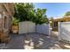Backyard with shed and a privacy fence providing room for storage and outdoor activities at 6550 N 7Th St, Phoenix, AZ 85014