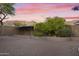 Serene backyard with desert landscaping and covered area, perfect for enjoying the outdoors in a peaceful setting at 9517 E Minton St, Mesa, AZ 85207