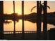 Scenic lake view featuring tall palm trees silhouetted against a vibrant sunrise with mountain backdrop at 10952 S Desert Lake Dr, Goodyear, AZ 85338