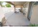 View of the outdoor covered patio including outdoor furniture, and a view of the pool in the backyard at 1132 E Sheffield Ave, Chandler, AZ 85225