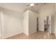 Bright bedroom featuring wood floors and vaulted ceilings with ladder to loft space at 1535 N Horne -- # 67, Mesa, AZ 85203