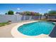 Beautiful backyard pool with clear blue water with a play area at 1550 W Willow Ave, Phoenix, AZ 85029