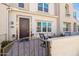 Cozy patio with brick pavers, outdoor seating, and a lovely view of the neighborhood at 4077 S Sabrina Dr # 48, Chandler, AZ 85248