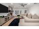 Cozy living room with brick fireplace, plush sofa, and modern decor at 4833 N 38Th St, Phoenix, AZ 85018