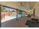 Covered patio overlooking a private pool and lounge area for backyard enjoyment at 4944 W Vista Ave, Glendale, AZ 85301