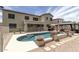 View of the backyard and in-ground swimming pool at 614 E Benrich Dr, Gilbert, AZ 85295